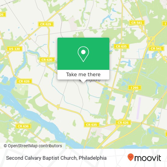 Second Calvary Baptist Church map