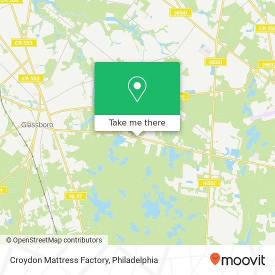 Croydon Mattress Factory map