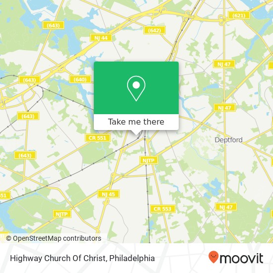 Highway Church Of Christ map