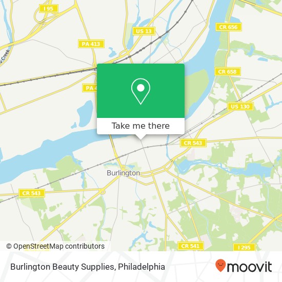 Burlington Beauty Supplies map