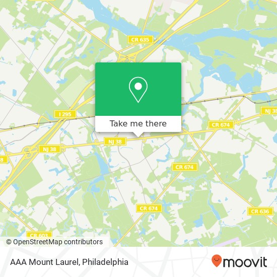 AAA Mount Laurel map