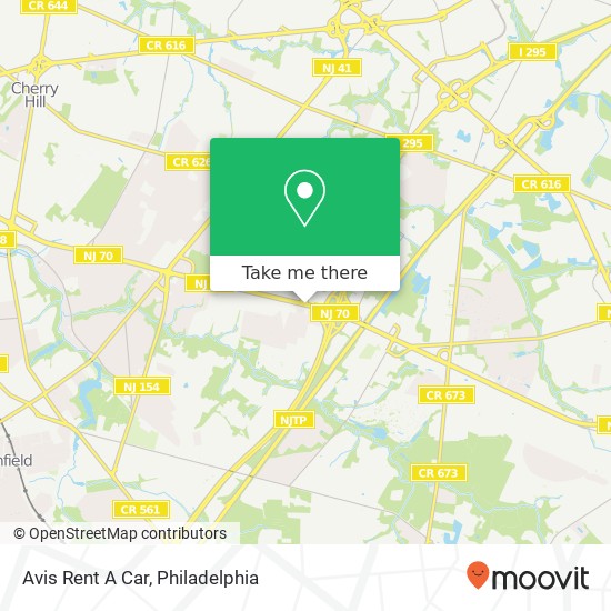 Avis Rent A Car map