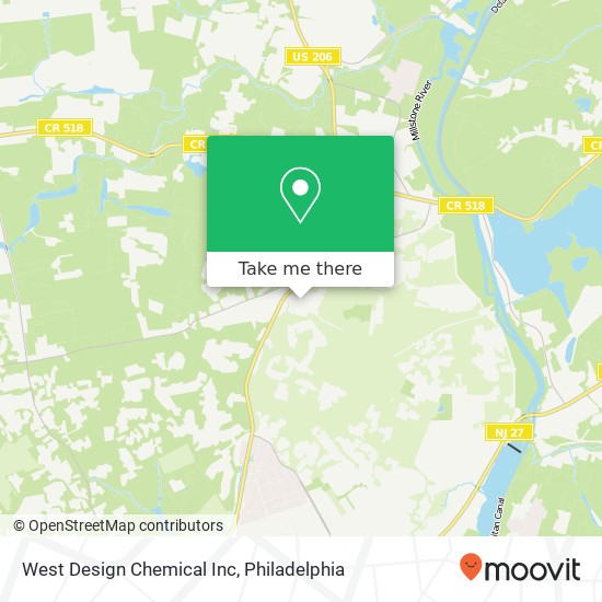 West Design Chemical Inc map