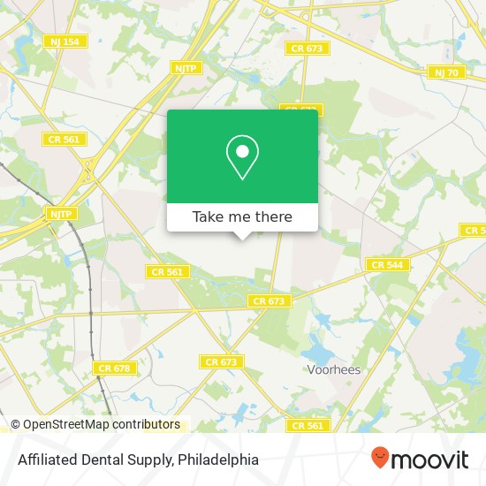 Mapa de Affiliated Dental Supply
