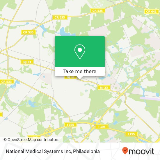 Mapa de National Medical Systems Inc