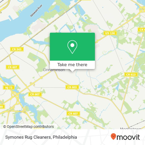 Symones Rug Cleaners map