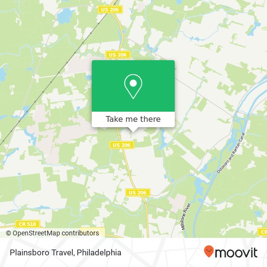 Plainsboro Travel map