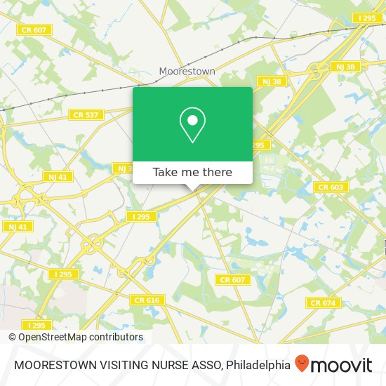 MOORESTOWN VISITING NURSE ASSO map