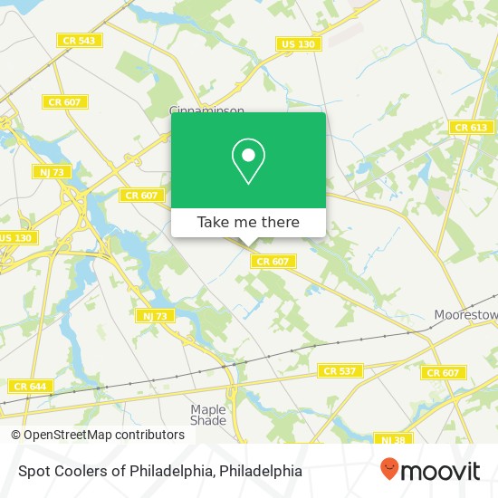 Mapa de Spot Coolers of Philadelphia