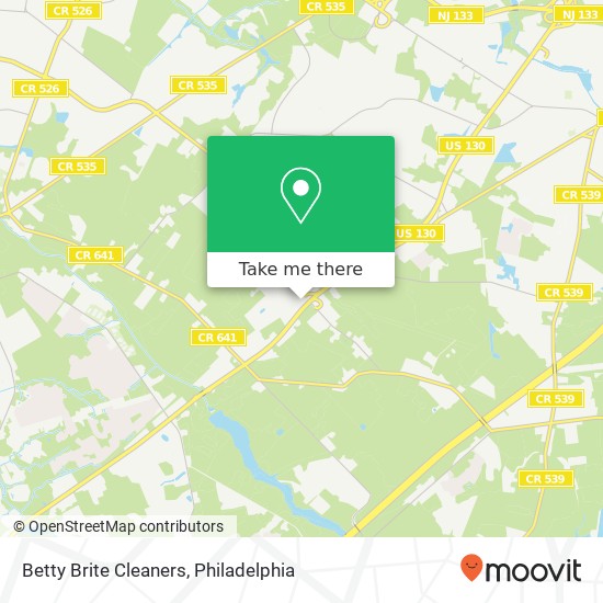 Betty Brite Cleaners map