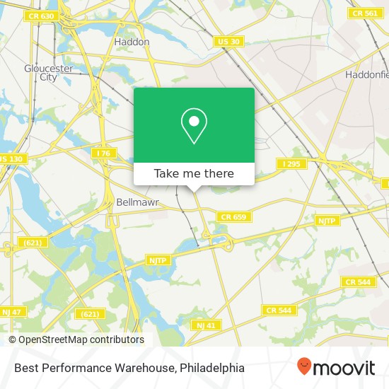 Best Performance Warehouse map