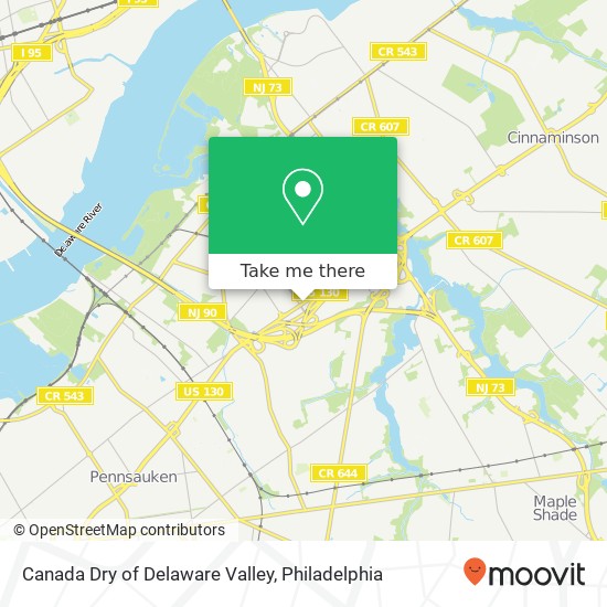 Canada Dry of Delaware Valley map