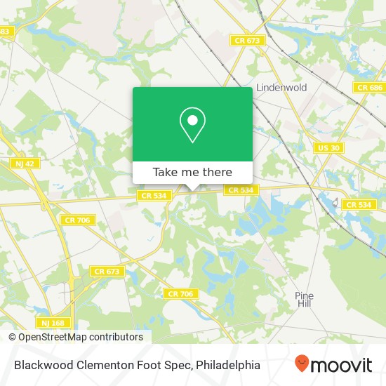 Blackwood Clementon Foot Spec map