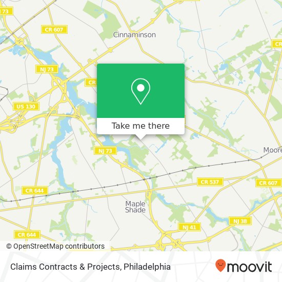 Claims Contracts & Projects map