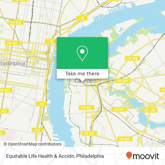 Mapa de Equitable Life Health & Accidn