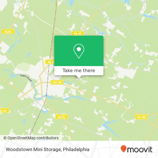 Woodstown Mini Storage map