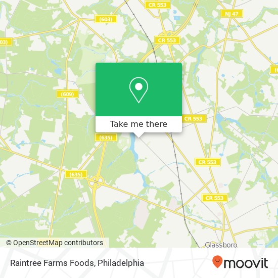 Raintree Farms Foods map