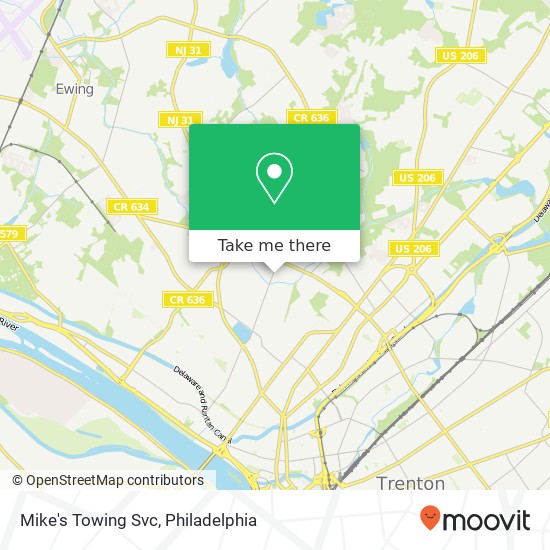 Mike's Towing Svc map