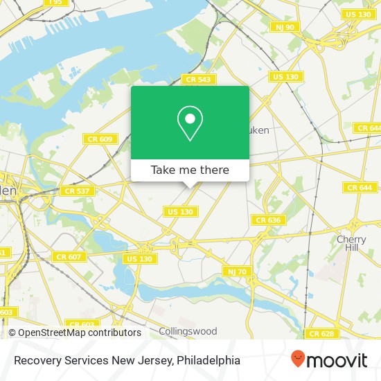 Recovery Services New Jersey map