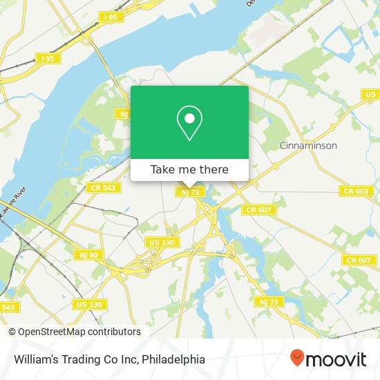 William's Trading Co Inc map