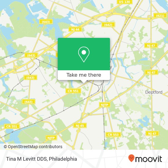 Tina M Levitt DDS map