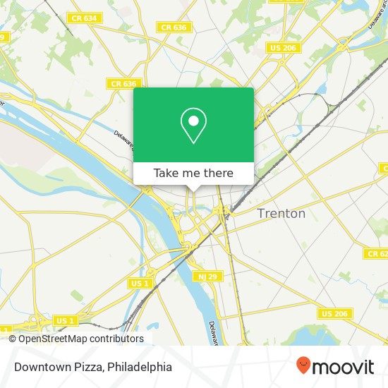 Downtown Pizza map