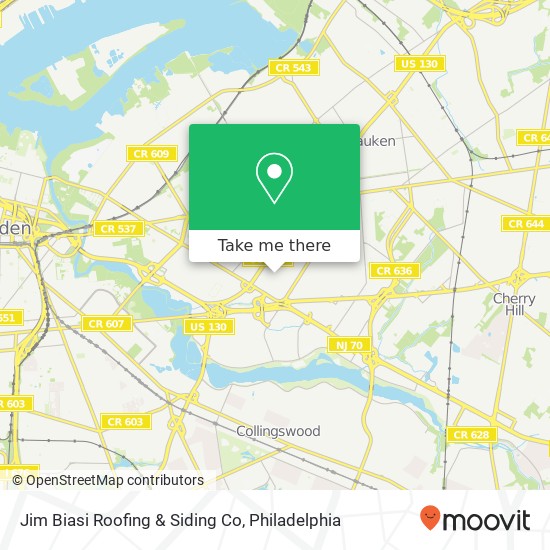 Jim Biasi Roofing & Siding Co map