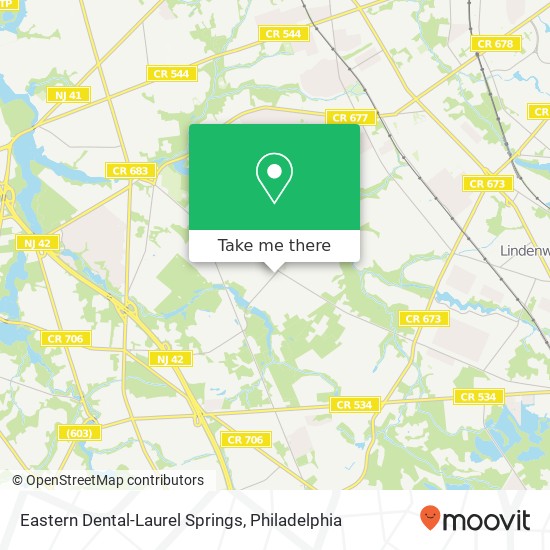 Eastern Dental-Laurel Springs map