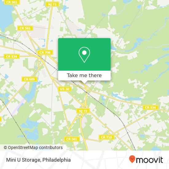 Mini U Storage map