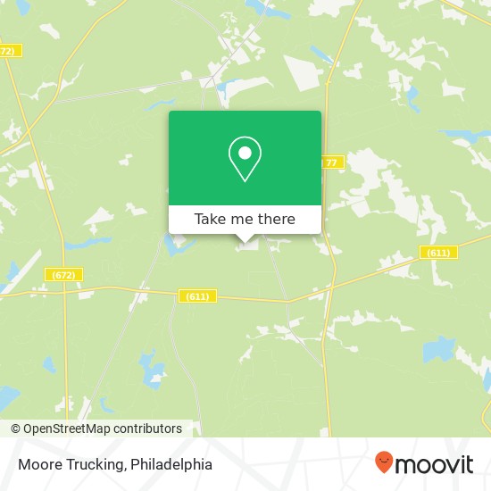 Mapa de Moore Trucking