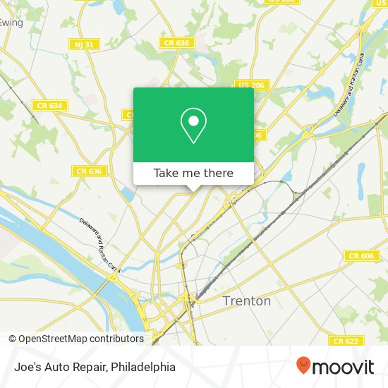 Mapa de Joe's Auto Repair