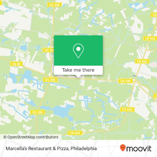 Mapa de Marcella's Restaurant & Pizza