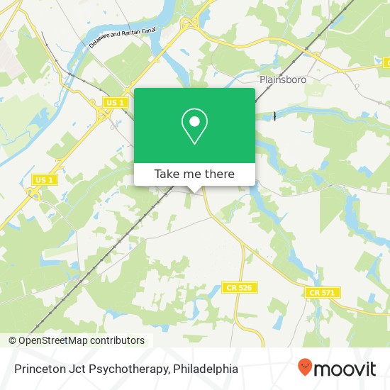 Princeton Jct Psychotherapy map