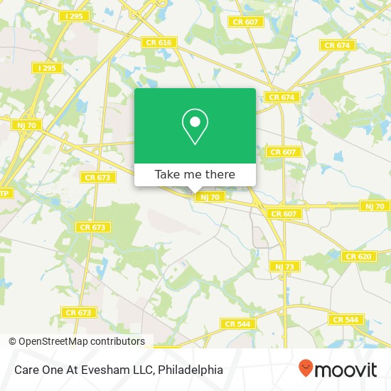 Care One At Evesham LLC map