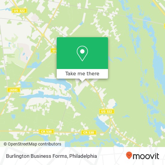 Burlington Business Forms map