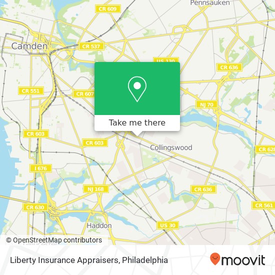 Liberty Insurance Appraisers map