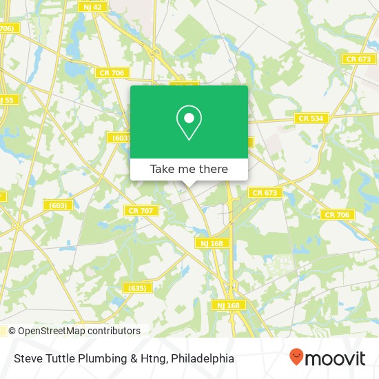 Steve Tuttle Plumbing & Htng map