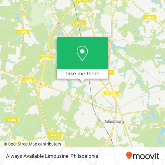 Always Available Limousine map