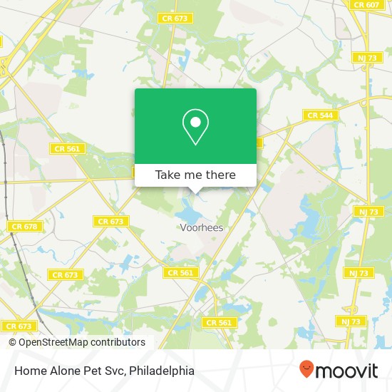 Home Alone Pet Svc map