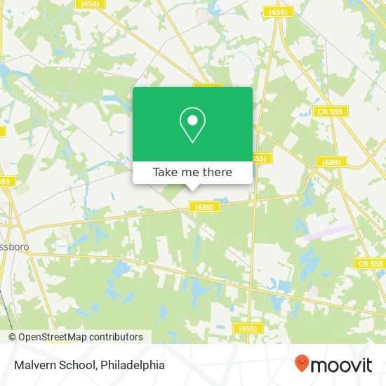 Malvern School map