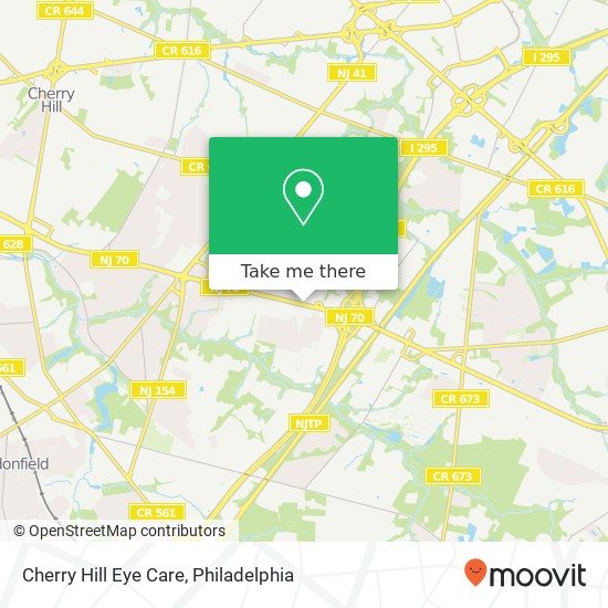 Mapa de Cherry Hill Eye Care