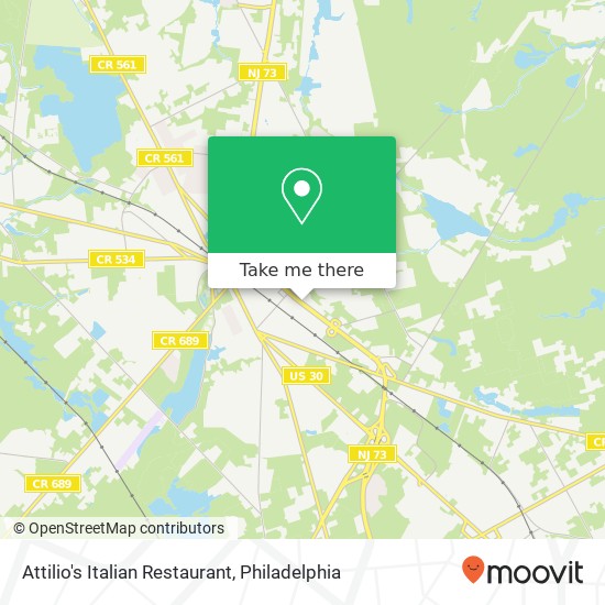 Mapa de Attilio's Italian Restaurant