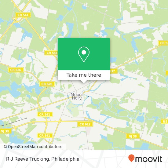 R J Reeve Trucking map