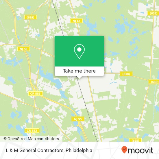 L & M General Contractors map