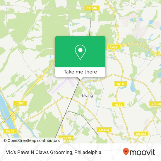 Vic's Paws N Claws Grooming map