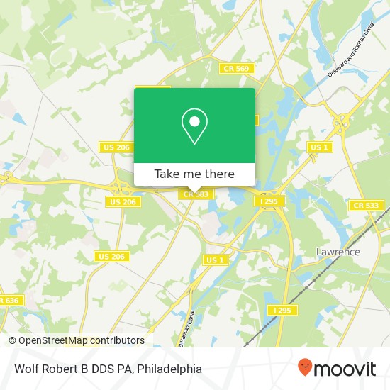 Wolf Robert B DDS PA map