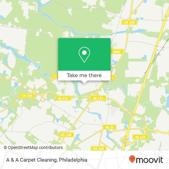 A & A Carpet Cleaning map