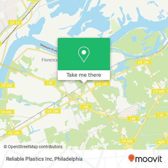 Mapa de Reliable Plastics Inc