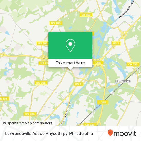 Lawrenceville Assoc Physothrpy map