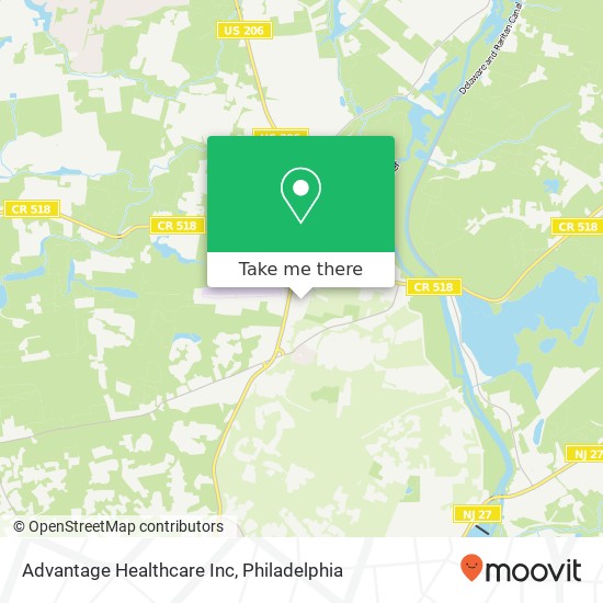 Advantage Healthcare Inc map